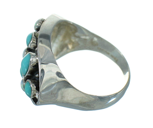 Turquoise Opal And Sterling Silver Ring Size 8 UX84205
